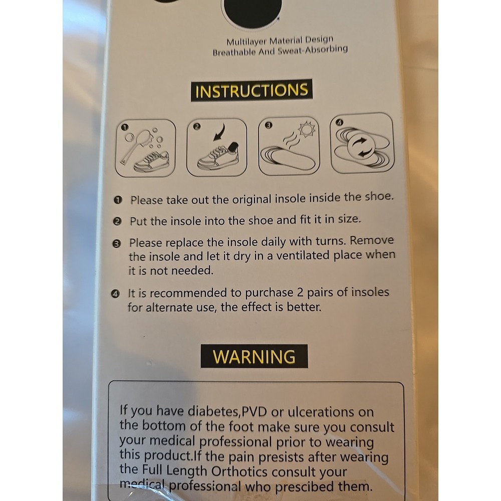 Warelves Full Length Orthodics Foot Care 9 - 9.5 - Picture 6 of 12